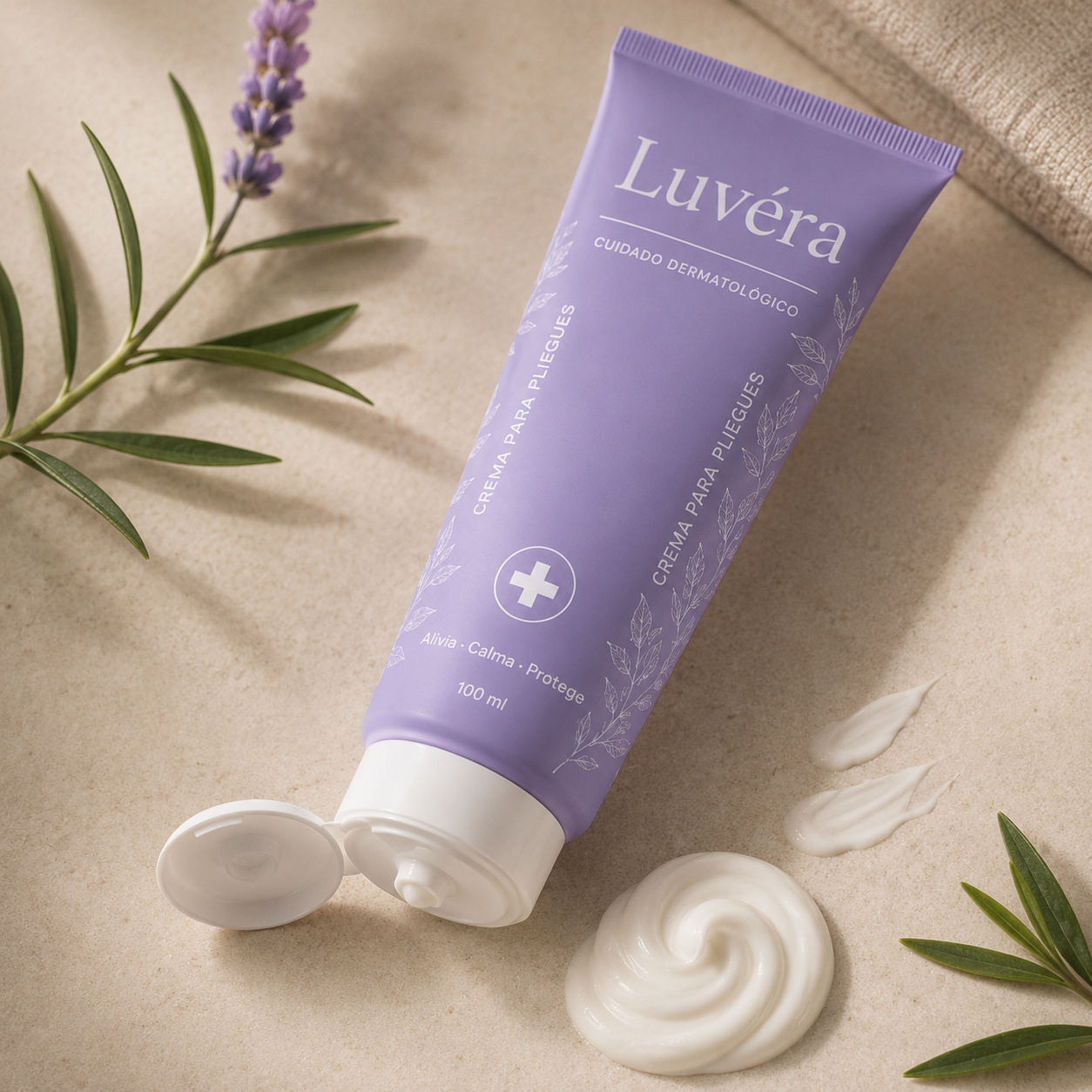 "Crema que alivia, calma y protege los pliegues de tu piel"
