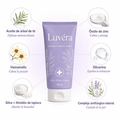 "Crema que alivia, calma y protege los pliegues de tu piel"